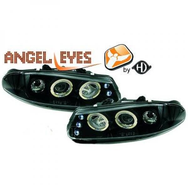 Rover-200-Serie-95-00-Faróis-Angel-Eyes-Preto