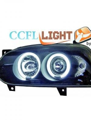 Volkswagen-Golf-III-91-97-Faróis-Angel-Eyes-CCFL-Preto