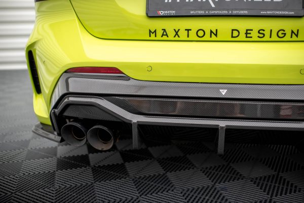 BMW 1 F40 Pack M/ M135i - Carbon Fiber Difusor traseiro V.1 + escape Milltek Sport | CF-BM-1-40-M-RS1OO_OO-245-P | Produto Maxton Design distribuído por Unicartuning.
