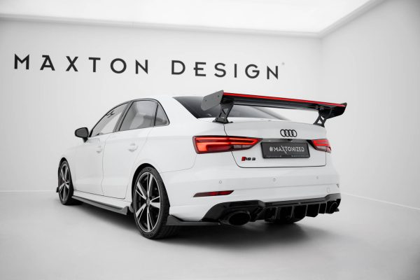 Audi A3 / A3 S-Line / S3 / RS3 Sedan 8V / 8V (facelift) - Aileron traseiro em carbono com suportes + LED | CF-AU-S3-8V-S-WING5-EXT-245-P+LED | Produto Maxton Design distribuído por Unicartuning. Audi A3 / A3 S-Line / S3 / RS3 Sedan 8V / 8V (facelift) - Aileron traseiro em carbono com suportes + LED | CF-AU-S3-8V-S-WING5-EXT-245-P+LED | Produto Maxton Design distribuído por Unicartuning.