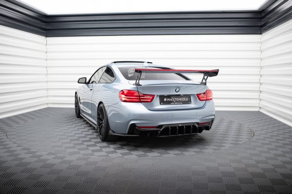 BMW 4 F32 / 4 F32 Pack M Coupé - Aileron traseiro em carbono com suportes + LED | CF-BM-4-F32-WING5-EXT-245-P+LED | Produto Maxton Design distribuído por Unicartuning.