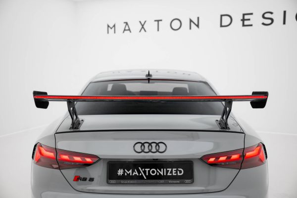 Audi A5 / A5 S-Line / S5 / RS5 Coupé F5 / F5 (facelift) - Aileron traseiro em carbono V.1 + LED | CF-AU-S5-2F-C-WING5-EXT-245-P+LED-1 | Produto Maxton Design distribuído por Unicartuning.