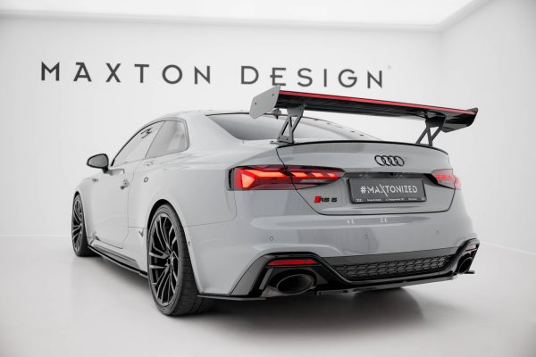 Audi A5 / A5 S-Line / S5 / RS5 Coupé F5 / F5 (facelift) - Aileron traseiro em carbono V.1 + LED | CF-AU-S5-2F-C-WING5-EXT-245-P+LED-1 | Produto Maxton Design distribuído por Unicartuning.