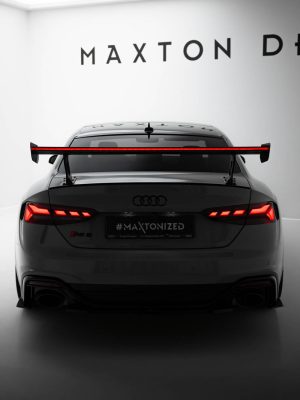 Audi A5 / A5 S-Line / S5 / RS5 Coupé F5 / F5 (facelift) - Aileron traseiro em carbono V.1 + LED | CF-AU-S5-2F-C-WING5-EXT-245-P+LED-1 | Produto Maxton Design distribuído por Unicartuning.