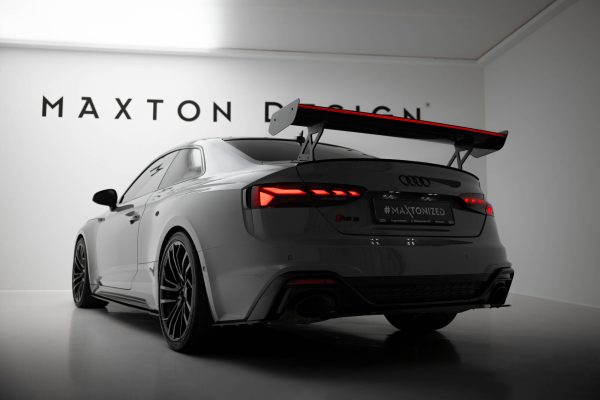Audi A5 / A5 S-Line / S5 / RS5 Coupé F5 / F5 (facelift) - Aileron traseiro em carbono V.1 + LED | CF-AU-S5-2F-C-WING5-EXT-245-P+LED-1 | Produto Maxton Design distribuído por Unicartuning.