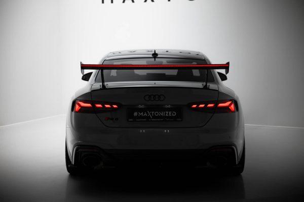 Audi A5 / A5 S-Line / S5 / RS5 Coupé F5 / F5 (facelift) - Aileron traseiro em carbono V.1 + LED | CF-AU-S5-2F-C-WING5-EXT-245-P+LED-1 | Produto Maxton Design distribuído por Unicartuning.
