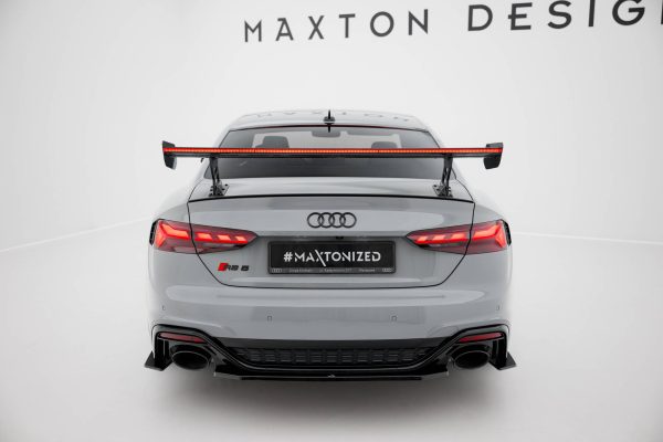 Audi A5 / A5 S-Line / S5 / RS5 Coupé F5 / F5 (facelift) - Aileron traseiro em carbono V.2 + LED | CF-AU-S5-2F-C-WING5-EXT-245-P+LED-2 | Produto Maxton Design distribuído por Unicartuning.