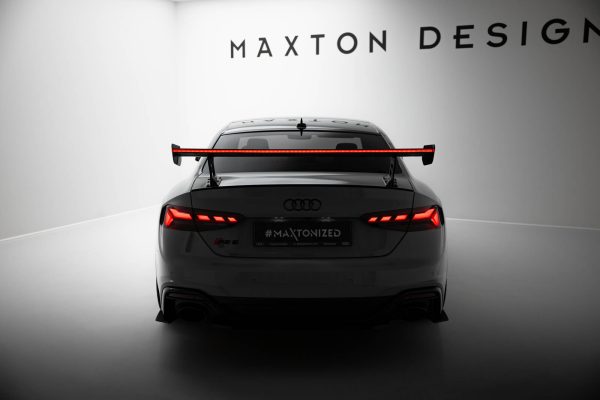 Audi A5 / A5 S-Line / S5 / RS5 Coupé F5 / F5 (facelift) - Aileron traseiro em carbono V.2 + LED | CF-AU-S5-2F-C-WING5-EXT-245-P+LED-2 | Produto Maxton Design distribuído por Unicartuning.