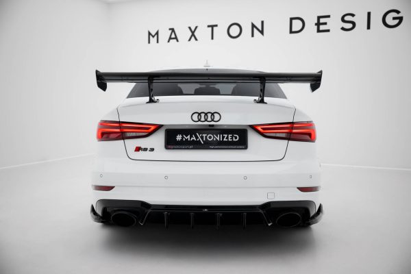 Audi A3 / A3 S-Line / S3 / RS3 Sedan 8V / 8V (facelift) - Aileron traseiro em carbono com suportes | CF-AU-S3-8V-S-WING5-INT-245-P | Produto Maxton Design distribuído por Unicartuning.