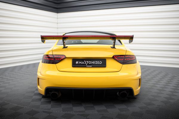 Audi A5 Coupé 8T - Aileron traseiro em carbono com suportes + LED | CF-AU-A5-1-WING5-INT-245-P+LED | Produto Maxton Design distribuído por Unicartuning. Audi A5 Coupé 8T - Aileron traseiro em carbono com suportes + LED | CF-AU-A5-1-WING5-INT-245-P+LED | Produto Maxton Design distribuído por Unicartuning.