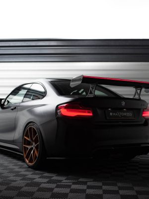 BMW M2 G87 - Aileron traseiro em carbono com suportes + LED | CF-BM-M2-F87-WING5-INT-245-P+LED | Produto Maxton Design distribuído por Unicartuning.