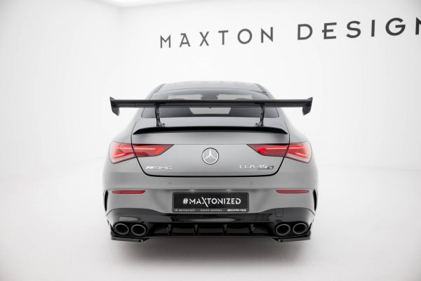Mercedes-Benz CLA Coupé C118 / C118 (facelift) - Aileron traseiro em carbono com suportes | CF-ME-CLA-118-WING5-INT-245-P | Produto Maxton Design distribuído por Unicartuning.