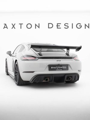 Porsche 718 Cayman 982c - Aileron traseiro em carbono com suportes V.1 | CF-PO-CA-718-GTS-WING5-INT-245-P-1 | Produto Maxton Design distribuído por Unicartuning.