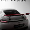 Porsche 718 Cayman 982c - Aileron traseiro em carbono com suportes V.2 + LED | CF-PO-CA-718-GTS-WING5-INT-245-P+LED-2 | Produto Maxton Design distribuído por Unicartuning.
