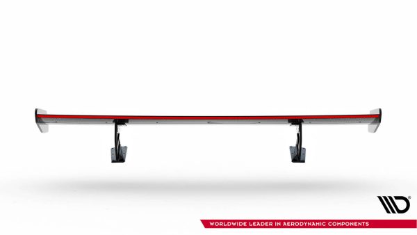 Porsche 718 Cayman 982c - Aileron traseiro em carbono com suportes V.2 + LED | CF-PO-CA-718-GTS-WING5-INT-245-P+LED-2 | Produto Maxton Design distribuído por Unicartuning.