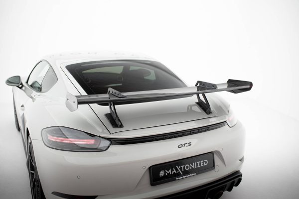 Porsche 718 Cayman 982c - Aileron traseiro em carbono V.1 | CF-PO-CA-718-GTS-WING5-UPP-245-P-1 | Produto Maxton Design distribuído por Unicartuning.