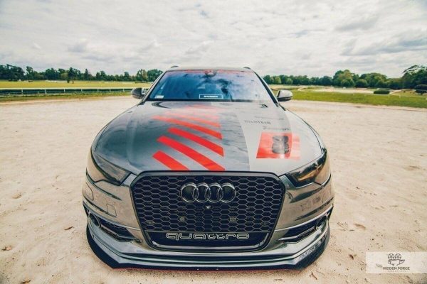 Audi A6 C7 S-Line (2 = 1 Set) - Lâmina frontal RACING | AU-A6-C7-SLINE-FD2G+CNCA | Produto Maxton Design distribuído por Unicartuning.