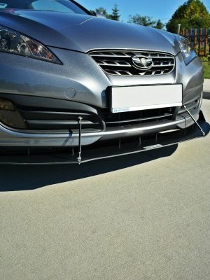 Hyundai Genesis Coupé Mk1 - Lâmina frontal RACING | HY-GE-1-C-CNC-FD1A | Produto Maxton Design distribuído por Unicartuning.