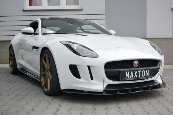 Jaguar F-type - Lâmina frontal RACING | JA-F-TYPE-1-CNC-FD1A | Produto Maxton Design distribuído por Unicartuning.
