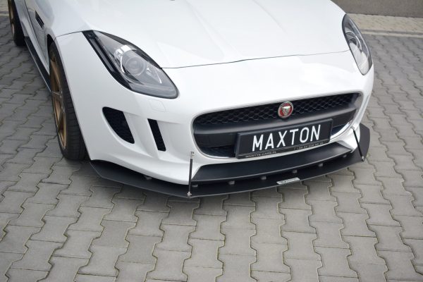 Jaguar F-type - Lâmina frontal RACING | JA-F-TYPE-1-CNC-FD1A | Produto Maxton Design distribuído por Unicartuning.
