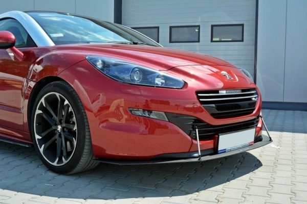Peugeot RCZ Mk1 / Mk1 (facelift) - Lâmina frontal RACING | PE-RCZ-1F-CNC-FD1A | Produto Maxton Design distribuído por Unicartuning.