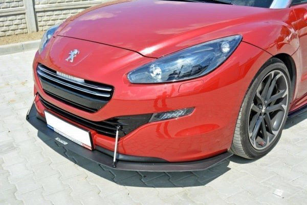 Peugeot RCZ Mk1 / Mk1 (facelift) - Lâmina frontal RACING | PE-RCZ-1F-CNC-FD1A | Produto Maxton Design distribuído por Unicartuning.