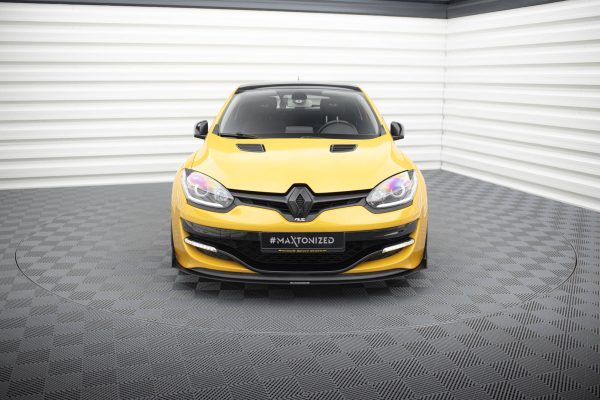 Renault Megane Mk3 RS - Lâmina frontal RACING | RE-ME-3-RS-CNC-FD1A | Produto Maxton Design distribuído por Unicartuning.