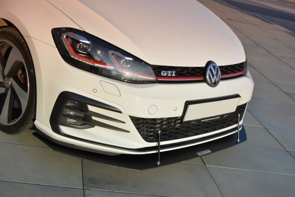 Volkswagen Golf VII GTI (facelift) - Lâmina frontal RACING V.1 | VW-GO-7F-GTI-CNC-FD1A | Produto Maxton Design distribuído por Unicartuning.