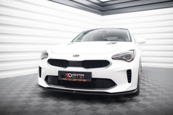 Kia Stinger GT / GT-line / Standard Mk1 - Lâmina frontal V.1 | KI-ST-1-GT-FD1G | Produto Maxton Design distribuído por Unicartuning. Kia Stinger GT / GT-line / Standard Mk1 - Lâmina frontal V.1 | KI-ST-1-GT-FD1G | Produto Maxton Design distribuído por Unicartuning.