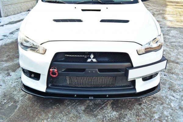 Mitsubishi Lancer Evo X - Lâmina frontal V.1 | MI-LA-10-EVO-FD1G | Produto Maxton Design distribuído por Unicartuning.