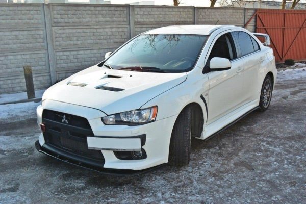 Mitsubishi Lancer Evo X - Lâmina frontal V.1 | MI-LA-10-EVO-FD1G | Produto Maxton Design distribuído por Unicartuning.