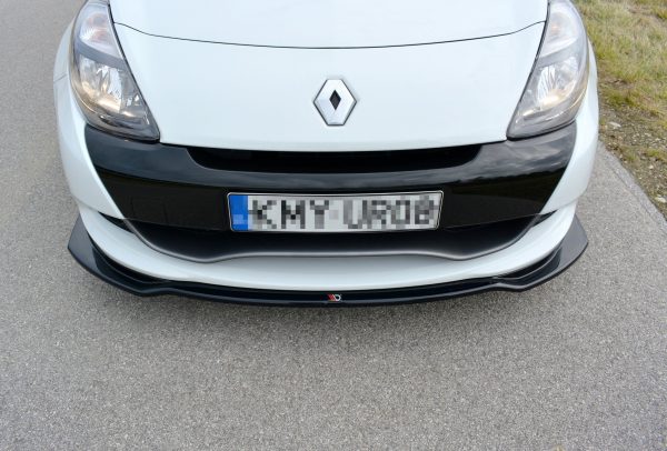 Renault Clio Mk3 RS (facelift) - Lâmina frontal V.1 | RE-CL-3F-RS-FD1G | Produto Maxton Design distribuído por Unicartuning.