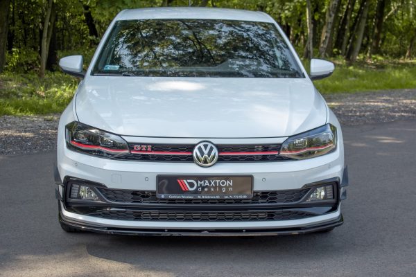 Volkswagen Polo GTI / R-line Mk6 - Lâmina frontal V.1 | VW-PO-6-GTI-FD1G | Produto Maxton Design distribuído por Unicartuning. Volkswagen Polo GTI / R-line Mk6 - Lâmina frontal V.1 | VW-PO-6-GTI-FD1G | Produto Maxton Design distribuído por Unicartuning.