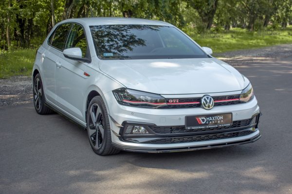 Volkswagen Polo GTI / R-line Mk6 - Lâmina frontal V.1 | VW-PO-6-GTI-FD1G | Produto Maxton Design distribuído por Unicartuning. Volkswagen Polo GTI / R-line Mk6 - Lâmina frontal V.1 | VW-PO-6-GTI-FD1G | Produto Maxton Design distribuído por Unicartuning.