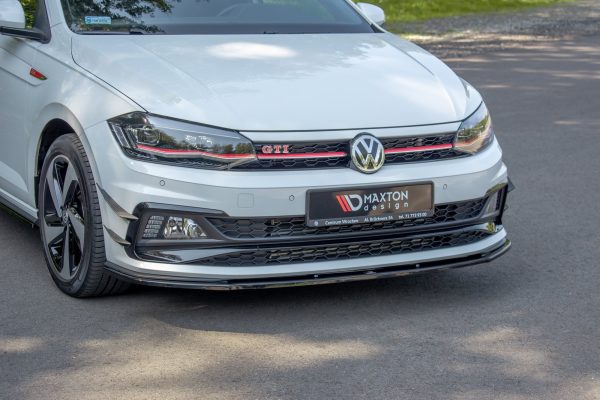 Volkswagen Polo GTI / R-line Mk6 - Lâmina frontal V.1 | VW-PO-6-GTI-FD1G | Produto Maxton Design distribuído por Unicartuning. Volkswagen Polo GTI / R-line Mk6 - Lâmina frontal V.1 | VW-PO-6-GTI-FD1G | Produto Maxton Design distribuído por Unicartuning.