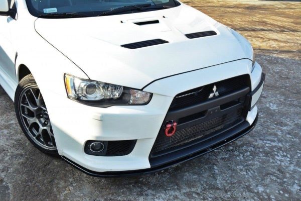 Mitsubishi Lancer Evo X - Lâmina frontal V.2 | MI-LA-10-EVO-FD2G | Produto Maxton Design distribuído por Unicartuning.
