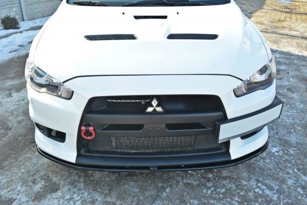Mitsubishi Lancer Evo X - Lâmina frontal V.2 | MI-LA-10-EVO-FD2G | Produto Maxton Design distribuído por Unicartuning.