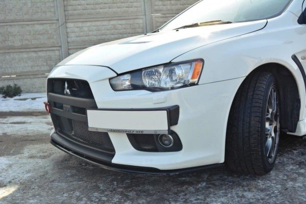 Mitsubishi Lancer Evo X - Lâmina frontal V.2 | MI-LA-10-EVO-FD2G | Produto Maxton Design distribuído por Unicartuning.