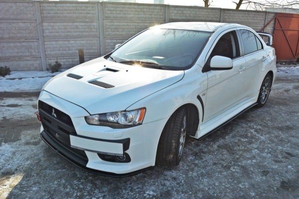 Mitsubishi Lancer Evo X - Lâmina frontal V.2 | MI-LA-10-EVO-FD2G | Produto Maxton Design distribuído por Unicartuning.