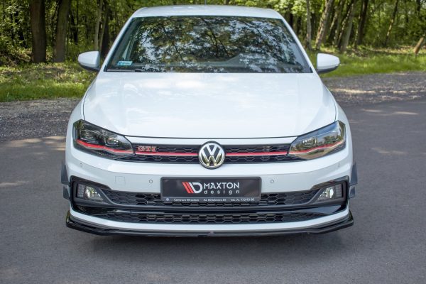Volkswagen Polo GTI / R-line Mk6 - Lâmina frontal V.2 | VW-PO-6-GTI-FD2RED | Produto Maxton Design distribuído por Unicartuning. Volkswagen Polo GTI / R-line Mk6 - Lâmina frontal V.2 | VW-PO-6-GTI-FD2RED | Produto Maxton Design distribuído por Unicartuning.