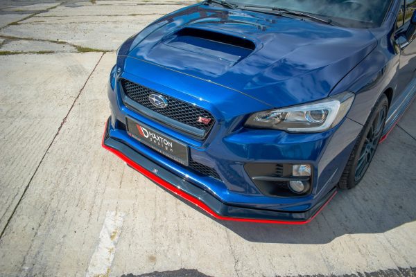 Subaru WRX STI - Lâmina frontal V.3 | SUIM4WRXSTI-FD1G+FD1RRED | Produto Maxton Design distribuído por Unicartuning.