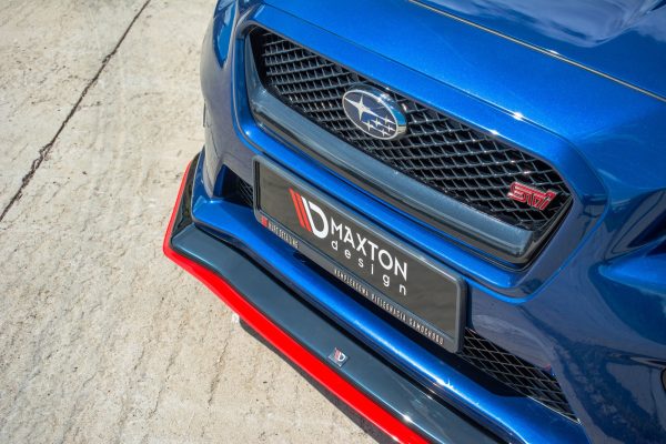 Subaru WRX STI - Lâmina frontal V.3 | SUIM4WRXSTI-FD1G+FD1RRED | Produto Maxton Design distribuído por Unicartuning.