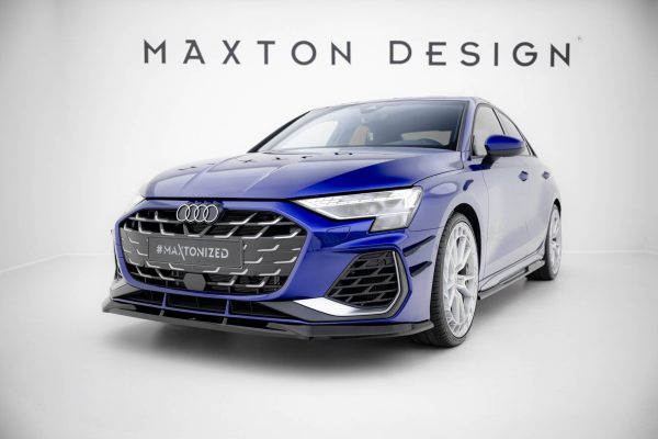 Audi A3 S-Line Sedan / S3 Sedan 8Y (facelift) - Lâminas laterais frontais | AU-S3-8YF-CAN1 | Produto Maxton Design distribuído por Unicartuning. Audi A3 S-Line Sedan / S3 Sedan 8Y (facelift) - Lâminas laterais frontais | AU-S3-8YF-CAN1 | Produto Maxton Design distribuído por Unicartuning.