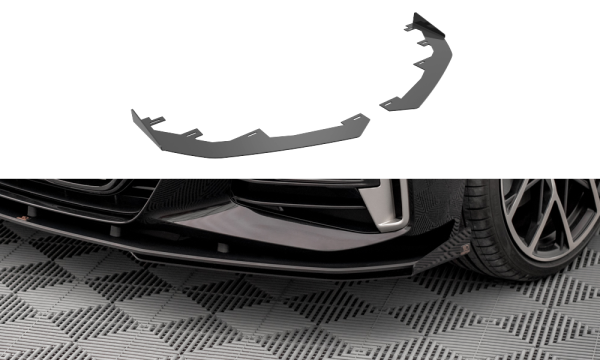 BMW 4 Pack M G22 / G23 / G22 (facelift) / G23 (facelift) - Splitters frontais | BM4G22MPACKCNC-FSF1G | Produto Maxton Design distribuído por Unicartuning.