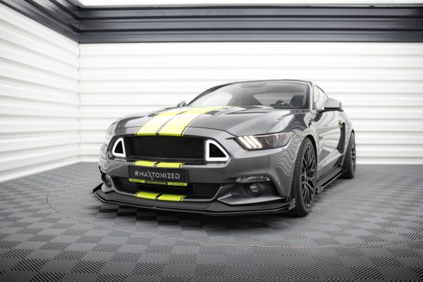 Ford Mustang GT Mk6 - Splitters frontais | FOMU6GTCNC-FSF1G | Produto Maxton Design distribuído por Unicartuning.