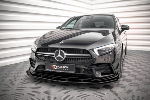 Mercedes-Benz A35 AMG Hatchback Aero Pack W177 - Splitters frontais | MEA17735CNC-FSF1G | Produto Maxton Design distribuído por Unicartuning. Mercedes-Benz A35 AMG Hatchback Aero Pack W177 - Splitters frontais | MEA17735CNC-FSF1G | Produto Maxton Design distribuído por Unicartuning.