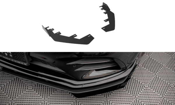 Mercedes-Benz A35 AMG Hatchback Aero Pack W177 - Splitters frontais | MEA17735CNC-FSF1G | Produto Maxton Design distribuído por Unicartuning. Mercedes-Benz A35 AMG Hatchback Aero Pack W177 - Splitters frontais | MEA17735CNC-FSF1G | Produto Maxton Design distribuído por Unicartuning.