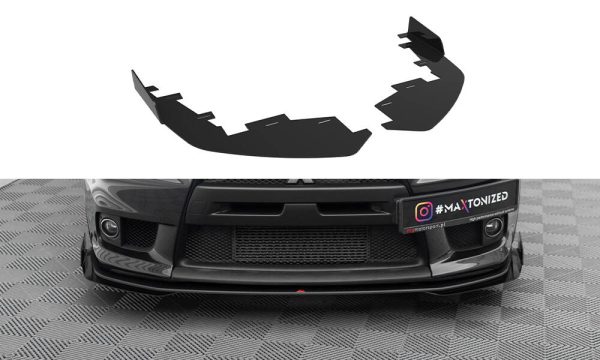 Mitsubishi Lancer Evo X - Splitters frontais | MILA10EVOCNC-FSF1G | Produto Maxton Design distribuído por Unicartuning.