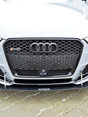 Audi RS3 8V Sportback - Lâmina frontal RACING | AU-RS3-8V-CNC-FD1A | Produto Maxton Design distribuído por Unicartuning.