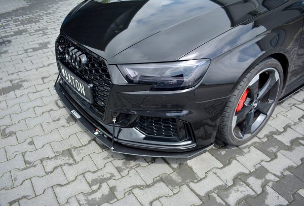 Audi RS3 8V Fl Sportback - Lâmina frontal RACING V.1 | AU-RS3-8VF-CNC-FD1A | Produto Maxton Design distribuído por Unicartuning. Audi RS3 8V Fl Sportback - Lâmina frontal RACING V.1 | AU-RS3-8VF-CNC-FD1A | Produto Maxton Design distribuído por Unicartuning.